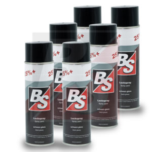 BS Lackspray schwarz glanz 6x 500 ml Spray