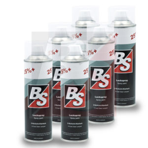BS Lackspray 2-Schicht-Klarlack 6x 500 ml Spray