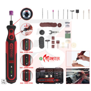 KS TOOLS eMONSTER Akku-Multifunktionswerkzeug-Satz mit 50 Zubehörteilen